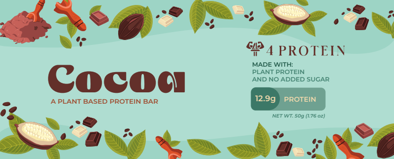 1. COCOA PLANT BASED PROTEIN BAR 12.9G PROTEIN BAR (1 UNIT)